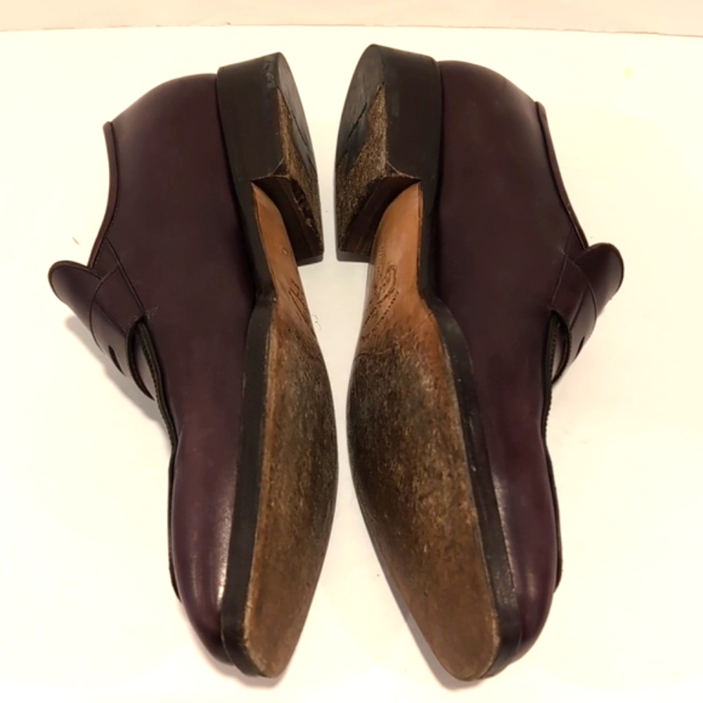 Salvatore Ferragamo Burgundy Brown Leather Penny Loafers Size 8 - Picture 4 of 15